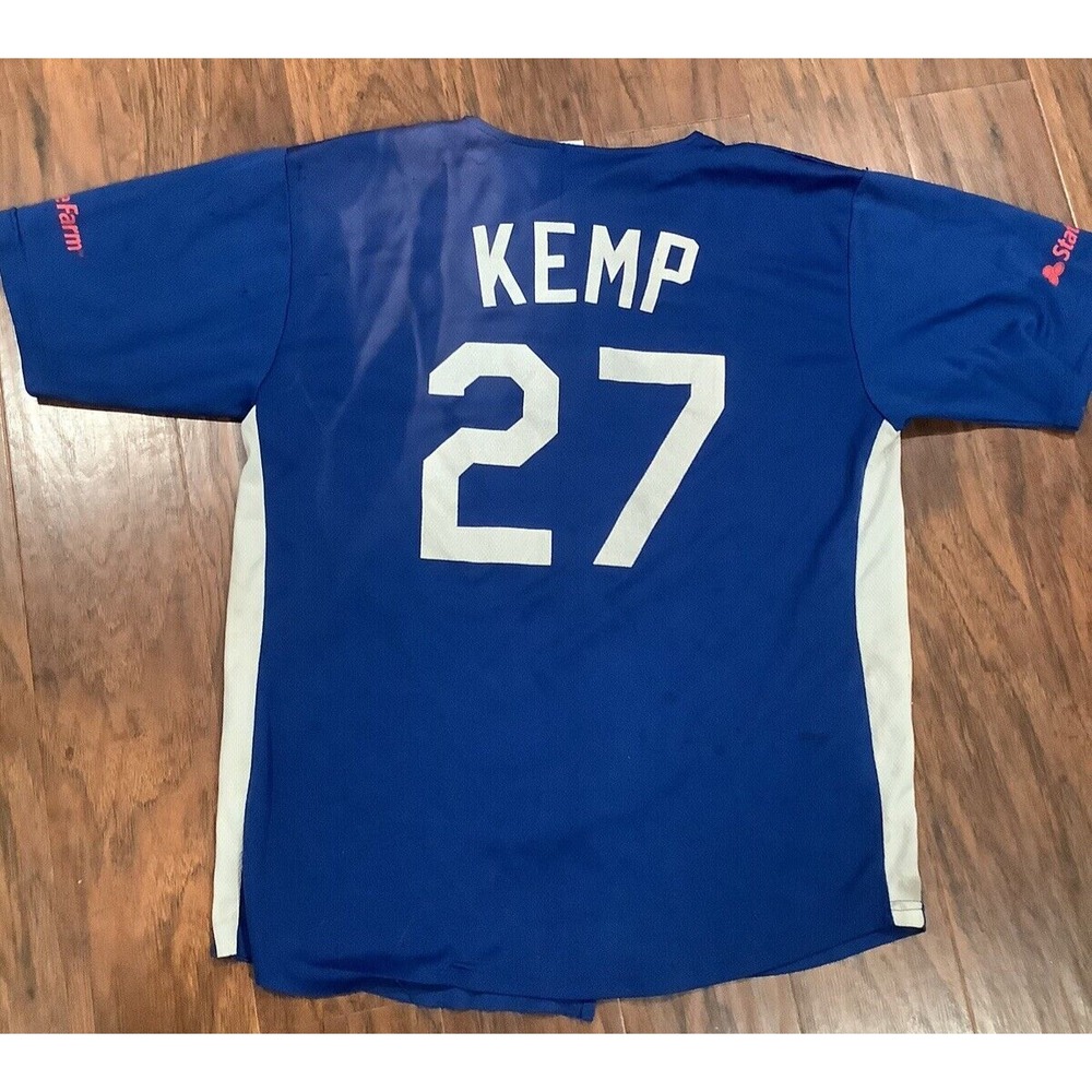 Dodgers  Matt Kemp Blue Los Angeles Dodgers Mens State Farm MLB Team JERSEY S